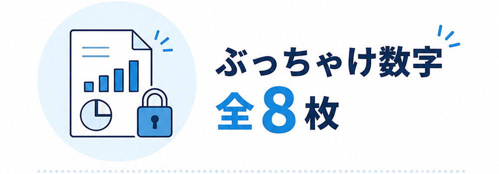ぶっちゃけ数字全８枚